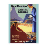 Vintage Travel -  New Mexico and Arizona Rockies Post Card