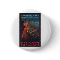 Vintage Travel Poster Ad Retro Prints Pinback Button