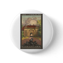 Vintage Travel Poster Ad Retro Prints Button