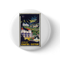 Vintage Travel Poster Ad Retro Prints Button