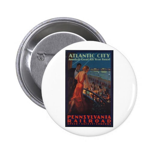 Vintage Travel Poster Ad Retro Prints Pinback Button