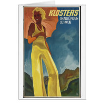 Vintage Travel Poster Ad Retro Prints Greeting Cards