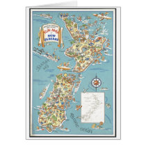 Vintage Travel Poster Ad Retro Prints Greeting Card