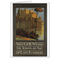 Vintage Travel Poster Ad Retro Prints Greeting Card