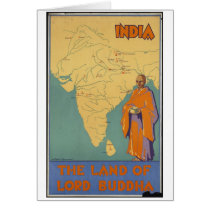 Vintage Travel Poster Ad Retro Prints Greeting Card