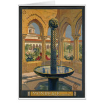 Vintage Travel Poster Ad Retro Prints Greeting Card