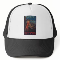 Vintage Travel Poster Ad Retro Prints Mesh Hat