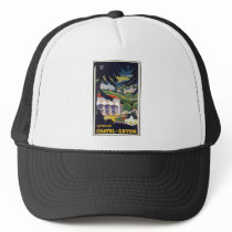 Vintage Travel Poster Ad Retro Prints Hat