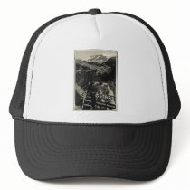 Vintage Travel Poster Ad Retro Prints Mesh Hats