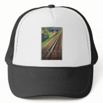 Vintage Travel Poster Ad Retro Prints Trucker Hat