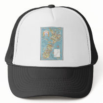 Vintage Travel Poster Ad Retro Prints Trucker Hats