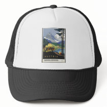 Vintage Travel Poster Ad Retro Prints Hat