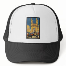 Vintage Travel Poster Ad Retro Prints Hat