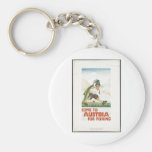 Vintage Travel Poster Ad Retro Prints Key Chain