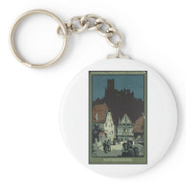 Vintage Travel Poster Ad Retro Prints Key Chain