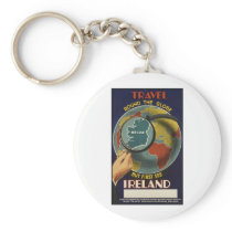 Vintage Travel Poster Ad Retro Prints Key Chains