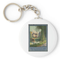 Vintage Travel Poster Ad Retro Prints Key Chain