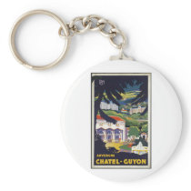 Vintage Travel Poster Ad Retro Prints Key Chain