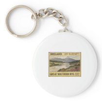 Vintage Travel Poster Ad Retro Prints Keychains