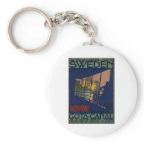 Vintage Travel Poster Ad Retro Prints Key Chain