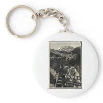 Vintage Travel Poster Ad Retro Prints Key Chain