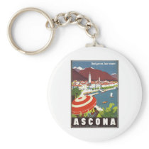 Vintage Travel Poster Ad Retro Prints Keychain