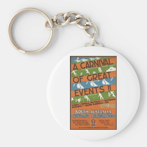 Vintage Travel Poster Ad Retro Prints Keychain