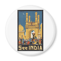 Vintage Travel Poster Ad Retro Prints Fridge Magnets