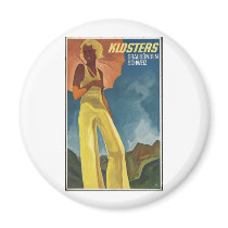 Vintage Travel Poster Ad Retro Prints Refrigerator Magnets