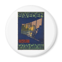 Vintage Travel Poster Ad Retro Prints Fridge Magnet