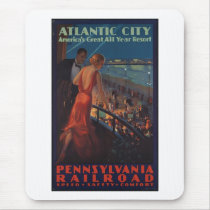 Vintage Travel Poster Ad Retro Prints Mousepad