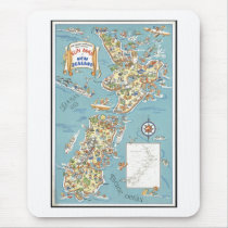 Vintage Travel Poster Ad Retro Prints Mousepads