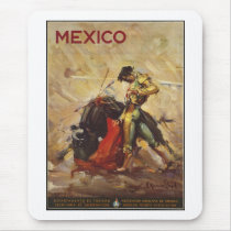 Vintage Travel Poster Ad Retro Prints Mouse Pad