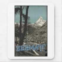 Vintage Travel Poster Ad Retro Prints Mousepad