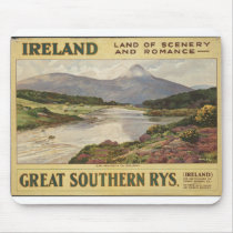 Vintage Travel Poster Ad Retro Prints Mouse Pads