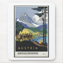 Vintage Travel Poster Ad Retro Prints Mousepad
