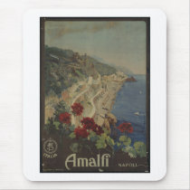 Vintage Travel Poster Ad Retro Prints Mouse Pads