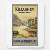 Vintage Travel Poster Ad Retro Prints Mousepads