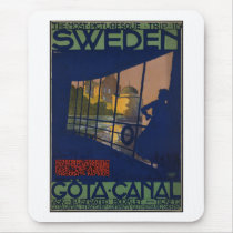 Vintage Travel Poster Ad Retro Prints Mouse Pad
