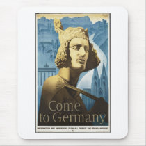 Vintage Travel Poster Ad Retro Prints Mouse Pads