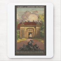 Vintage Travel Poster Ad Retro Prints Mousepad