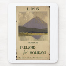 Vintage Travel Poster Ad Retro Prints Mousepad