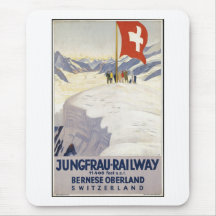 Vintage Travel Poster Ad Retro Prints Mousepad