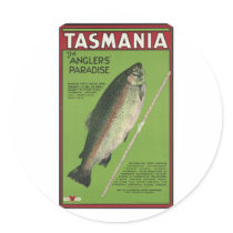 Vintage Travel Poster Ad Retro Prints Round Stickers