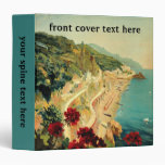 Vintage Travel Poster, Amalfi Coastline, Italy Vinyl Binders