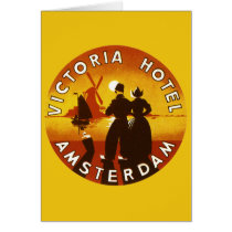 Vintage Travel Poster, Amsterdam, Holland Greeting Cards