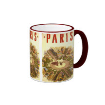 Vintage Travel Poster Arc de Triomphe Paris France Coffee Mug