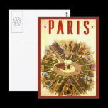 Vintage Travel Poster Arc de Triomphe Paris France Postcard