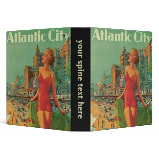 Vintage Travel Poster; Atlantic City binder
