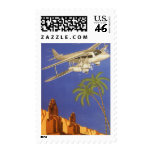 Vintage Travel Poster Cairo Egypt Africa Airplane Postage Stamp